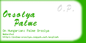 orsolya palme business card